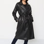 Trench oversized similicuir noir